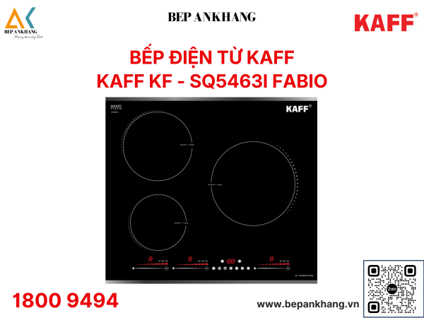 Bếp từ 3 vùng nấu Kaff KF - SQ5463I FABIO - Made in Germany